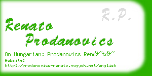 renato prodanovics business card